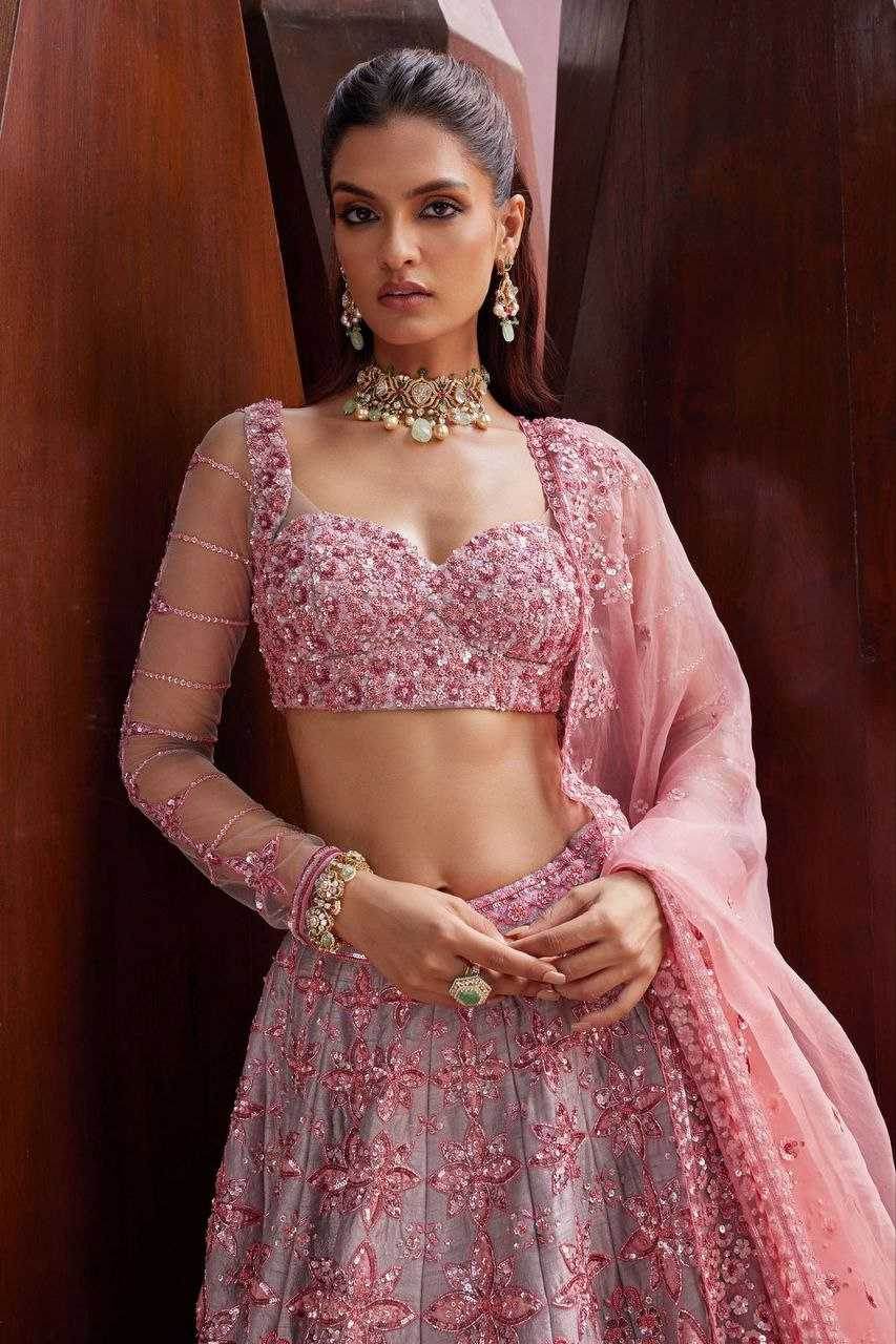 Silk Designer Traditional Embroidered Lehenga - MYLUXURY LANE ENTERPRISE